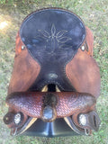 15 inch used Lynn McKenzie Special saddle by Double J Saddlery