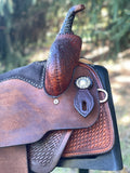 15 inch used Lynn McKenzie Special saddle by Double J Saddlery