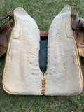 14.5 inch used Pro Rider Saddle, crystal lined skirt, tassels