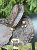 14.5 inch used Circle Y Josey Ultimate Cash Barrel Saddle MJ79