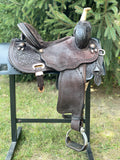 14.5 inch used Circle Y Josey Ultimate Cash Barrel Saddle MJ79