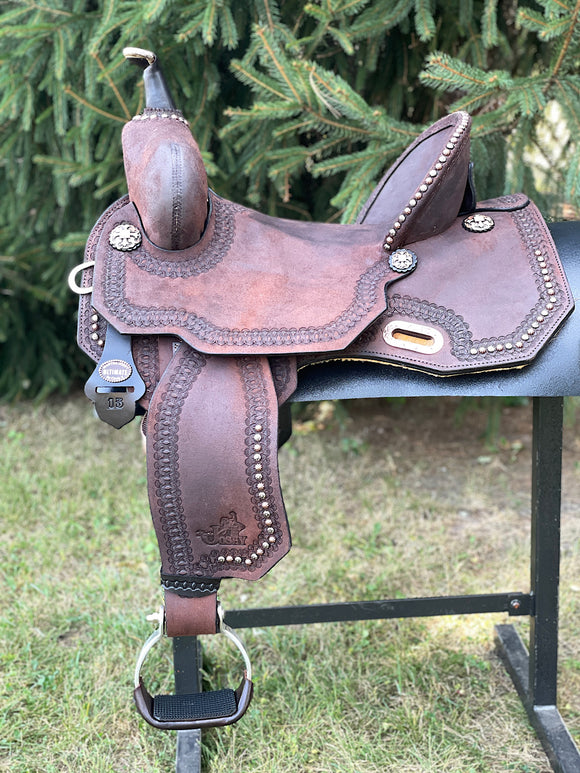 15 inch Circle Y Josey Cash Outlaw Barrel Saddle