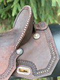 15 inch Circle Y Josey Cash Outlaw Barrel Saddle