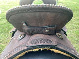 15 inch Circle Y Josey Cash Outlaw Barrel Saddle