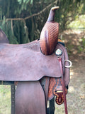 16 inch Circle Y Josey Cash Outlaw Barrel Saddle wide tree