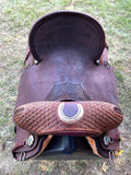 16 inch Circle Y Josey Cash Outlaw Barrel Saddle wide tree