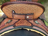 16 inch Circle Y Josey Cash Outlaw Barrel Saddle wide tree