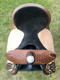 14.5 inch Circle Y Sarah Rose Coastal Flex2 Barrel Saddle