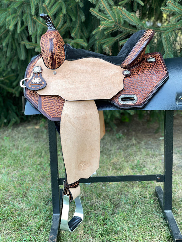 14.5 inch Circle Y Sarah Rose Coastal Flex2 Barrel Saddle