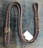 Martha Josey Super Knot Barrel Reins Brown Rust