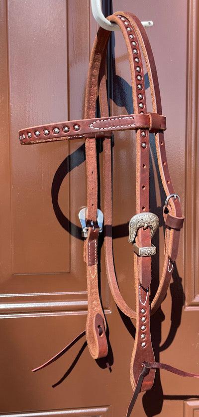 Weaver leather store Premium Harness leather horse headstall dark brown work tack